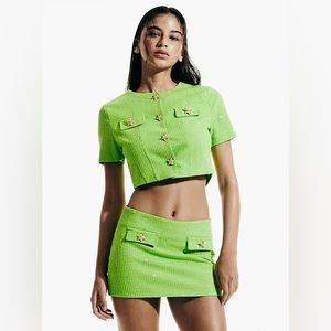 Expired Girl sequin jacket and skirt